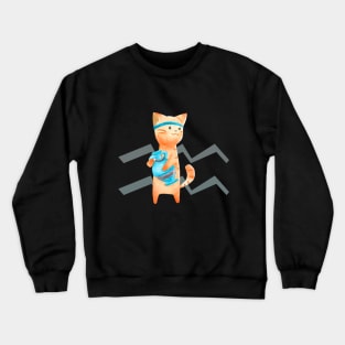 Kitty Horoscope: Aquarius Crewneck Sweatshirt